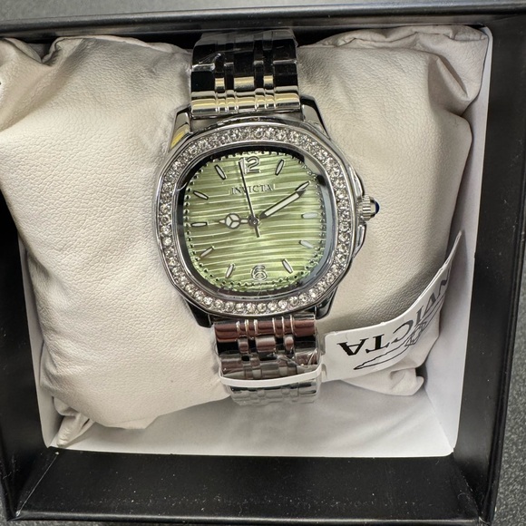 Invicta Accessories - Invicta Silver Watch with Green Dial